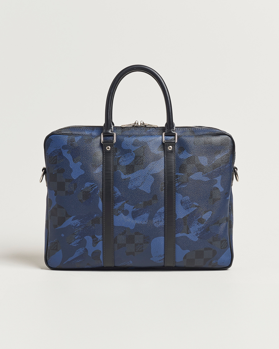 Herren | Louis Vuitton Pre-Owned Porte-Documents Voyage Briefcase Navy Blue | Louis Vuitton Pre-Owned | Porte-Documents Voyage Briefcase Navy Blue