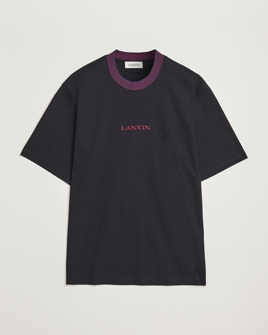 Herren | T-Shirts | Lanvin | Curb Detail Logo T-Shirt Black