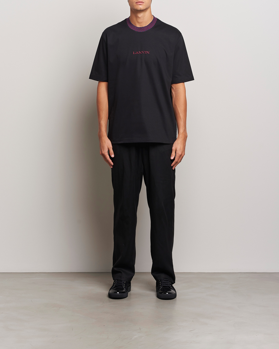 Herren | T-Shirts | Lanvin | Curb Detail Logo T-Shirt Black