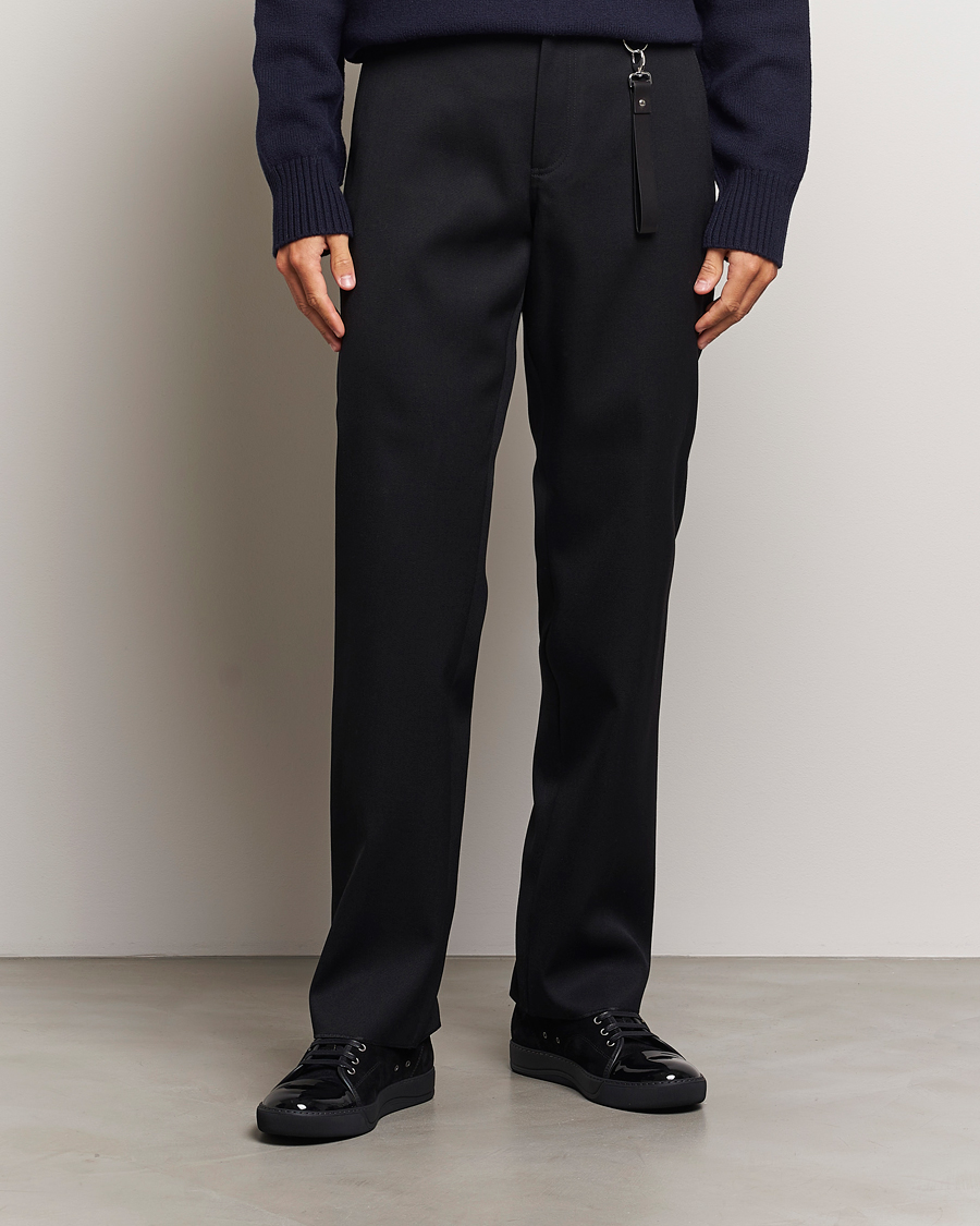 Herren | Hosen | Lanvin | Casual Straight Wool Trousers Black
