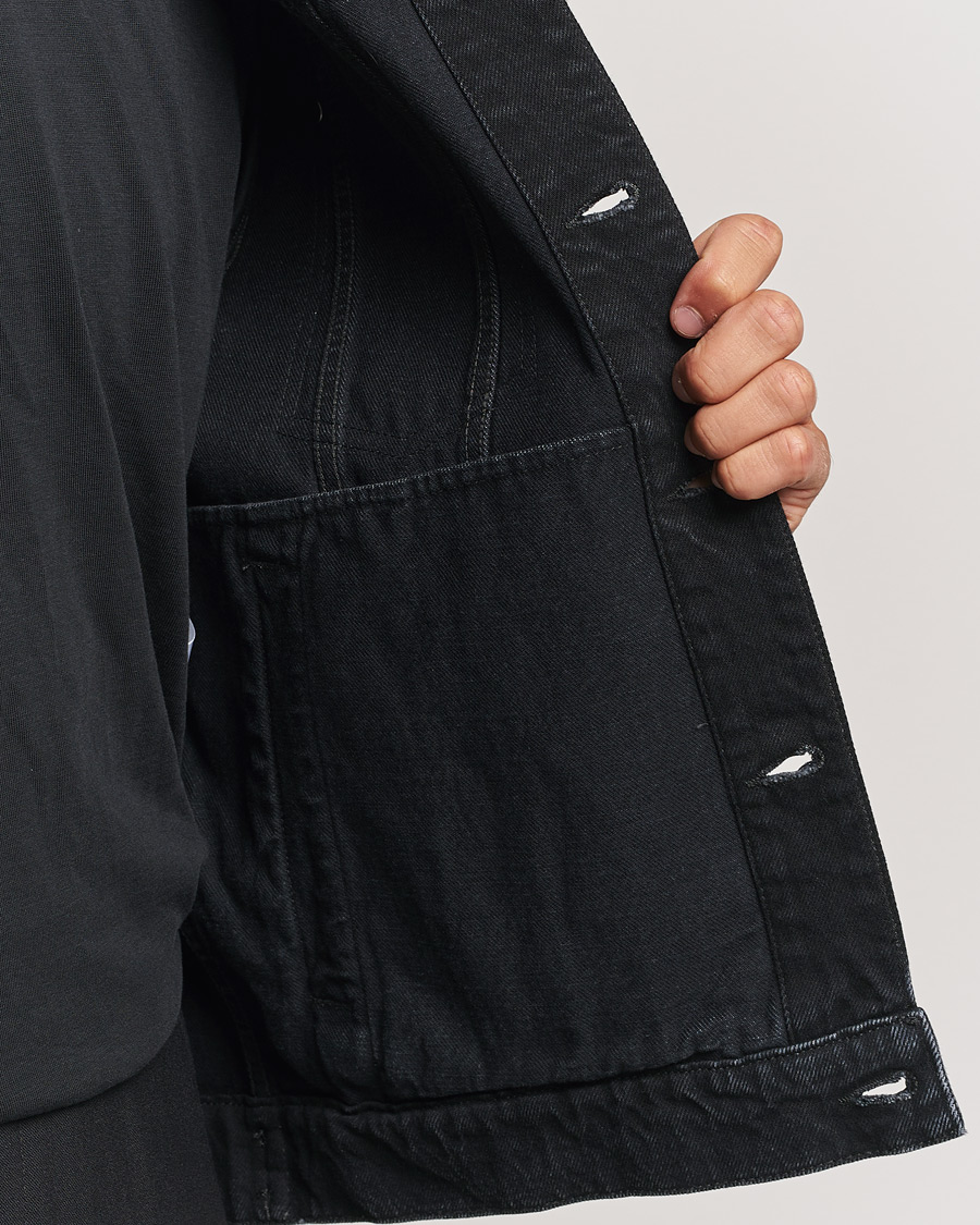 Herren | Jacken | Lanvin | Leather Pocket Denim Jacket Black