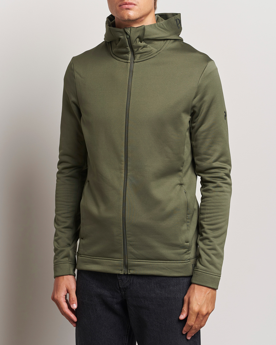 Herren | Pullover | Peak Performance | Rider Tech Zip Hood Pine Needle