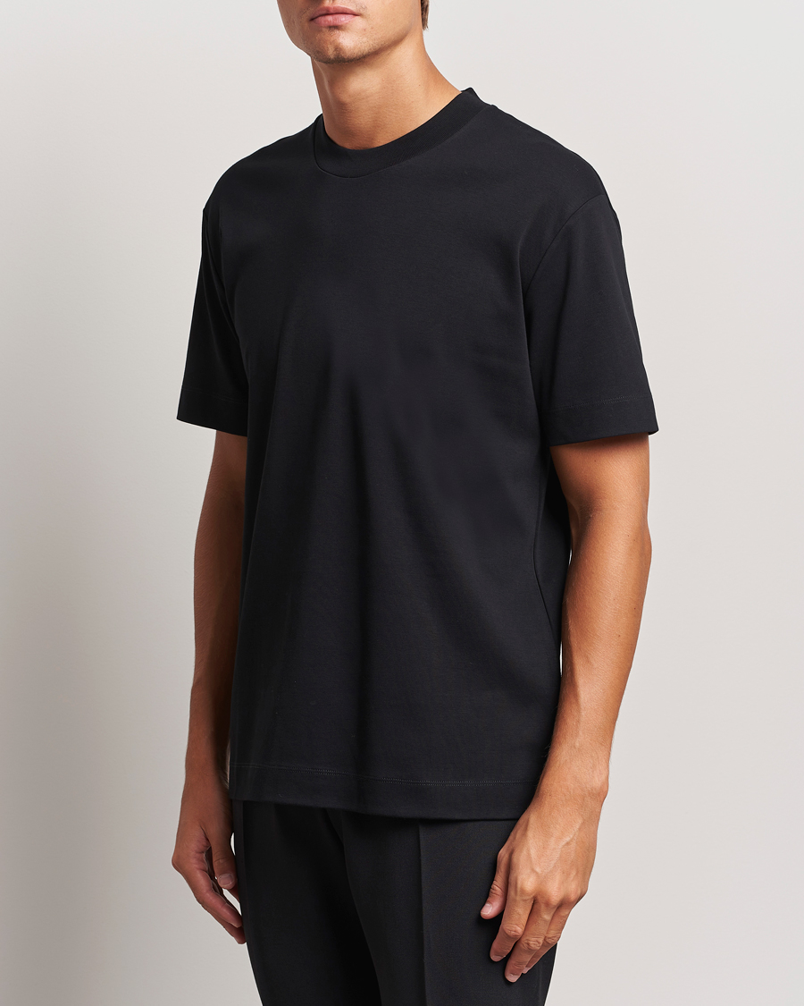 Herren | T-Shirts | Sunspel | Heavy Weight Supima Cotton T-Shirt Black