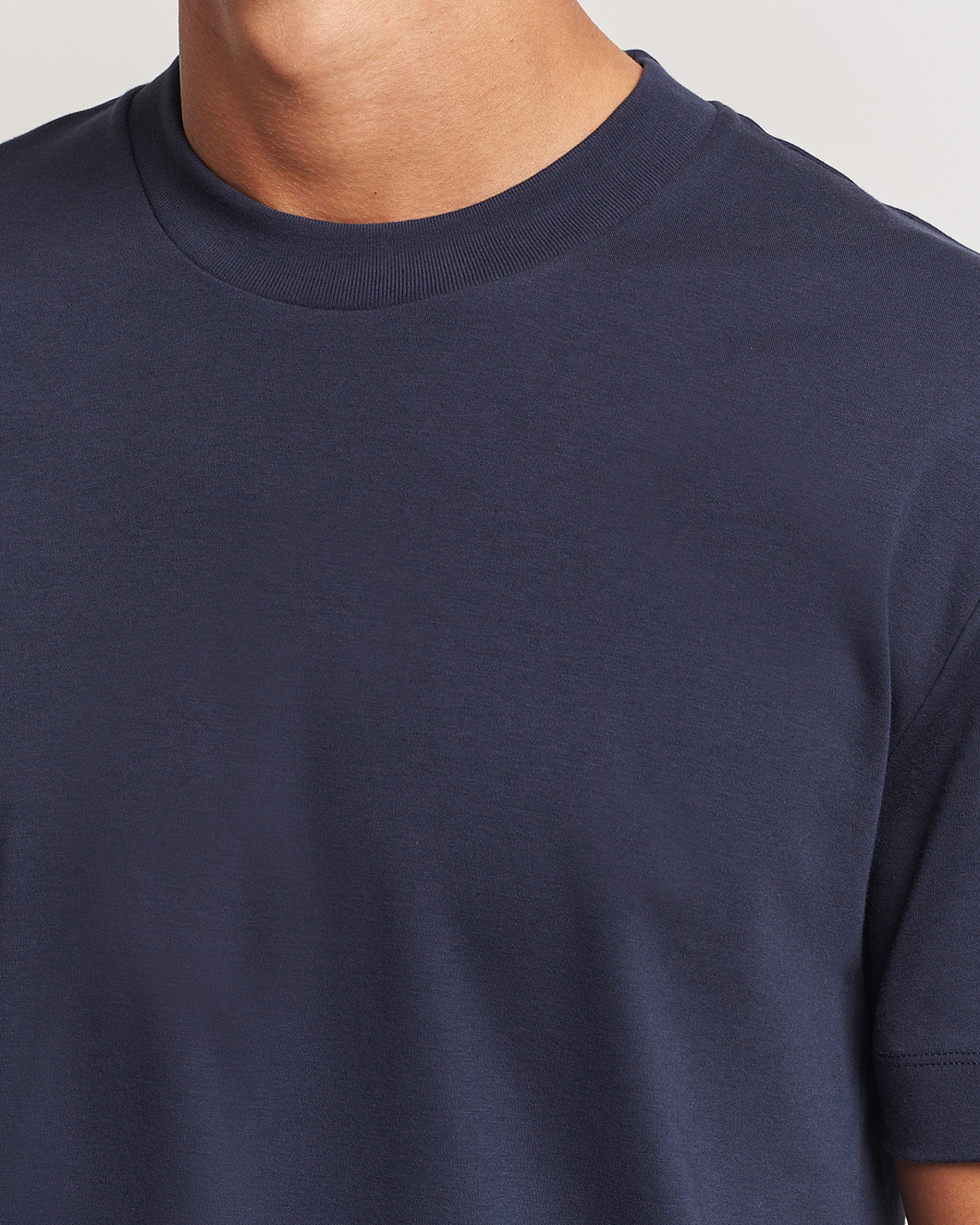 Herren | T-Shirts | Sunspel | Heavy Weight Supima Cotton T-Shirt Navy