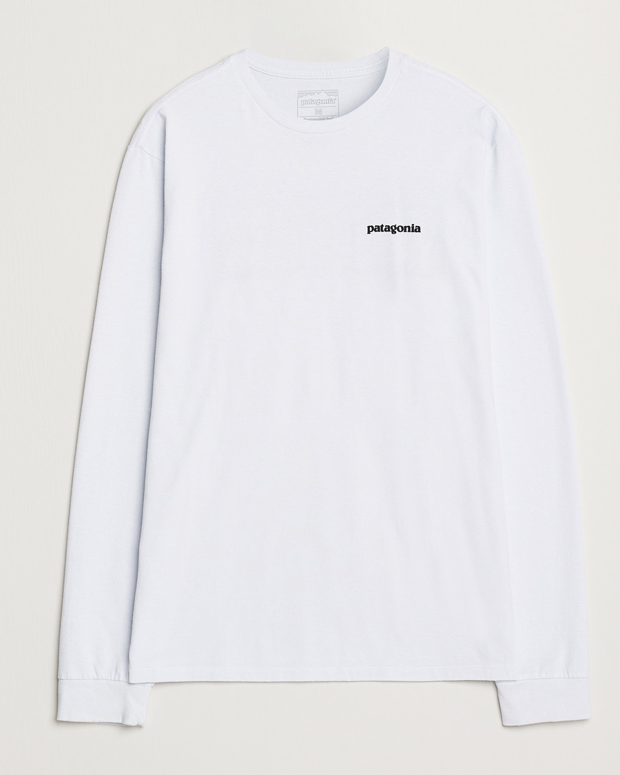 Herren | T-Shirts | Patagonia | P-6 Logo Responsibili LS T-Shirt White