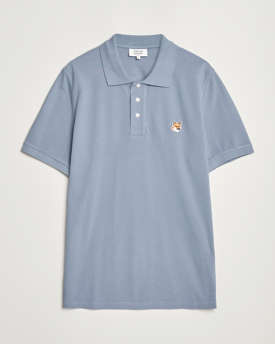 Herren | Poloshirts | Maison Kitsuné | Fox Head Polo Moonlight Blue