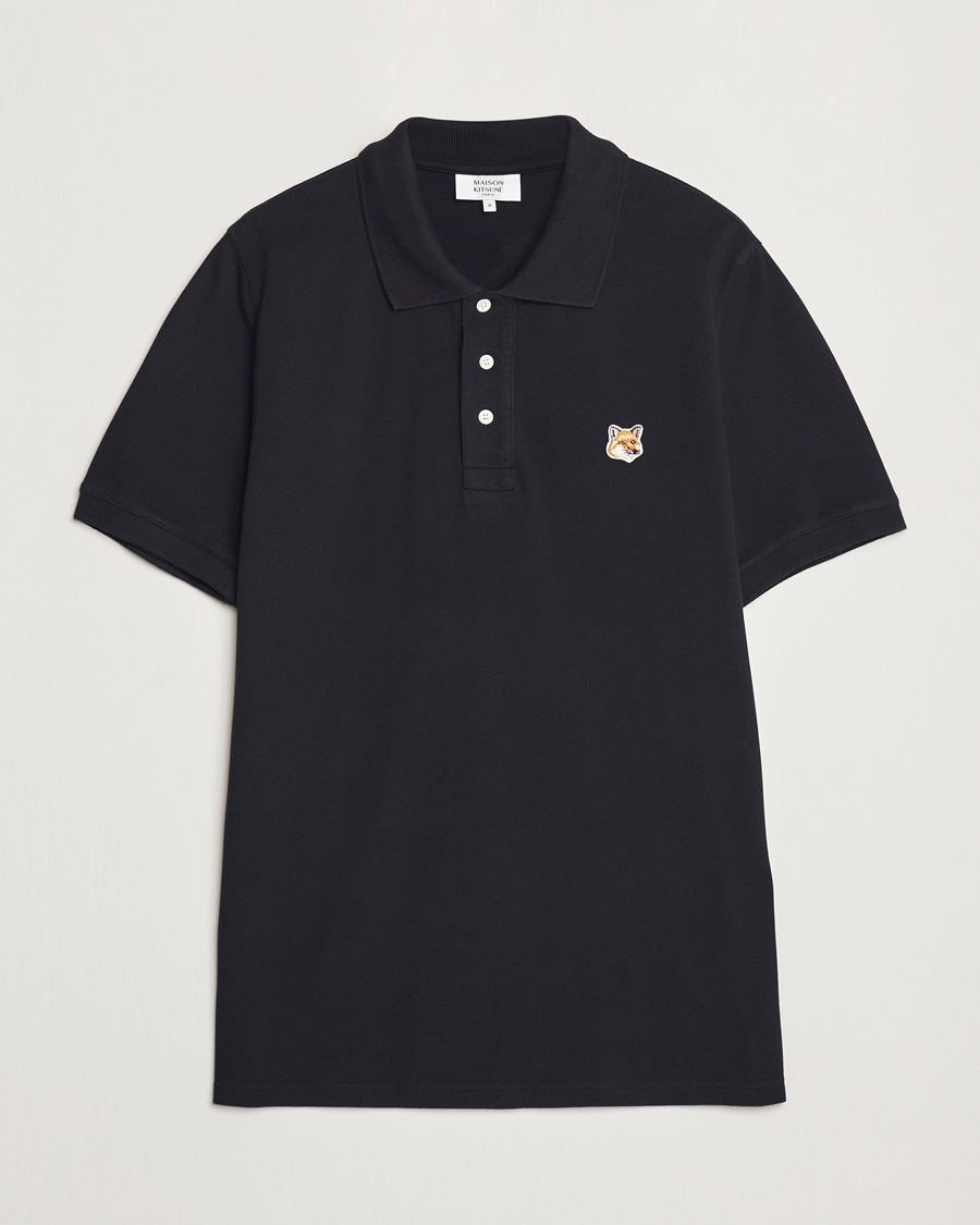 Herren | Poloshirts | Maison Kitsuné | Fox Head Polo Black