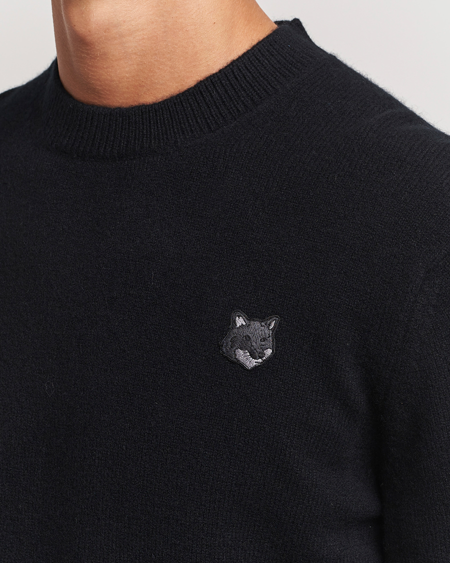 Herren | Pullover | Maison Kitsuné | Bold Fox Lambswool Crew Neck Black