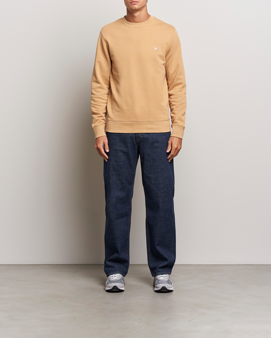Herren | Pullover | Maison Kitsuné | Chillax Fox Sweatshirt Chamomile Beige