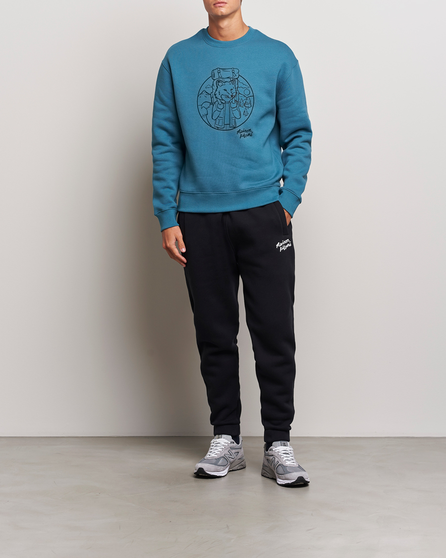 Herren | Pullover | Maison Kitsuné | Ramblin Fox Sweatshirt Lake Blue