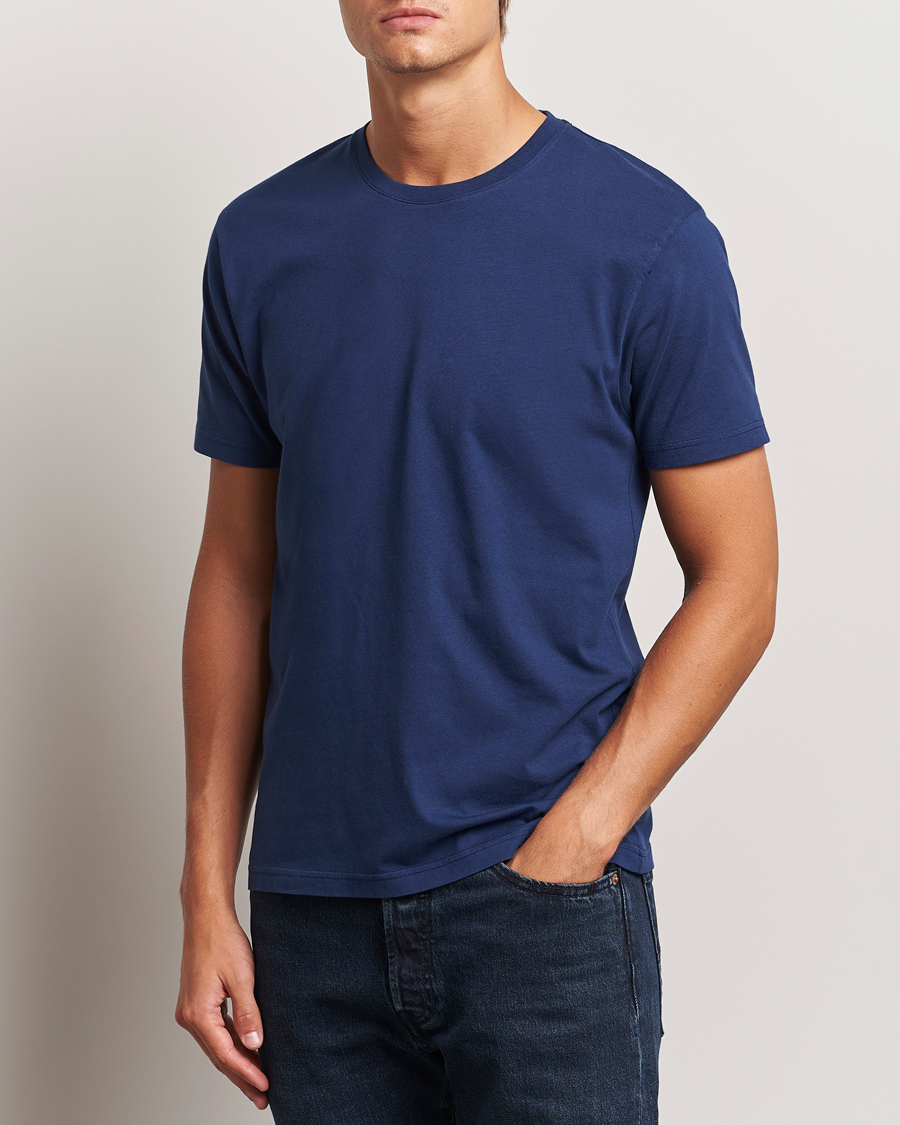 Herren | T-Shirts | Colorful Standard | Classic Organic T-Shirt Marine Blue