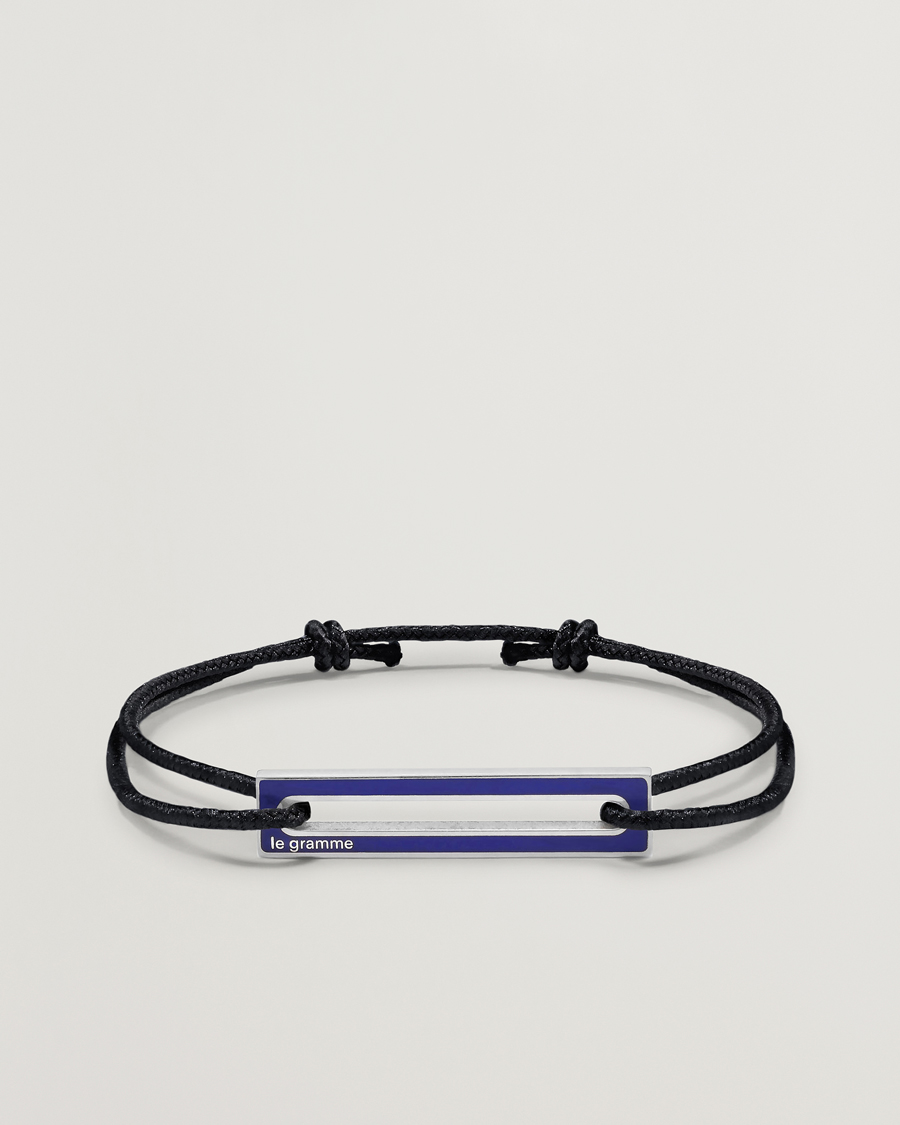 Herren | Schmuck | LE GRAMME | Lacquered Cord Bracelet Royal Blue