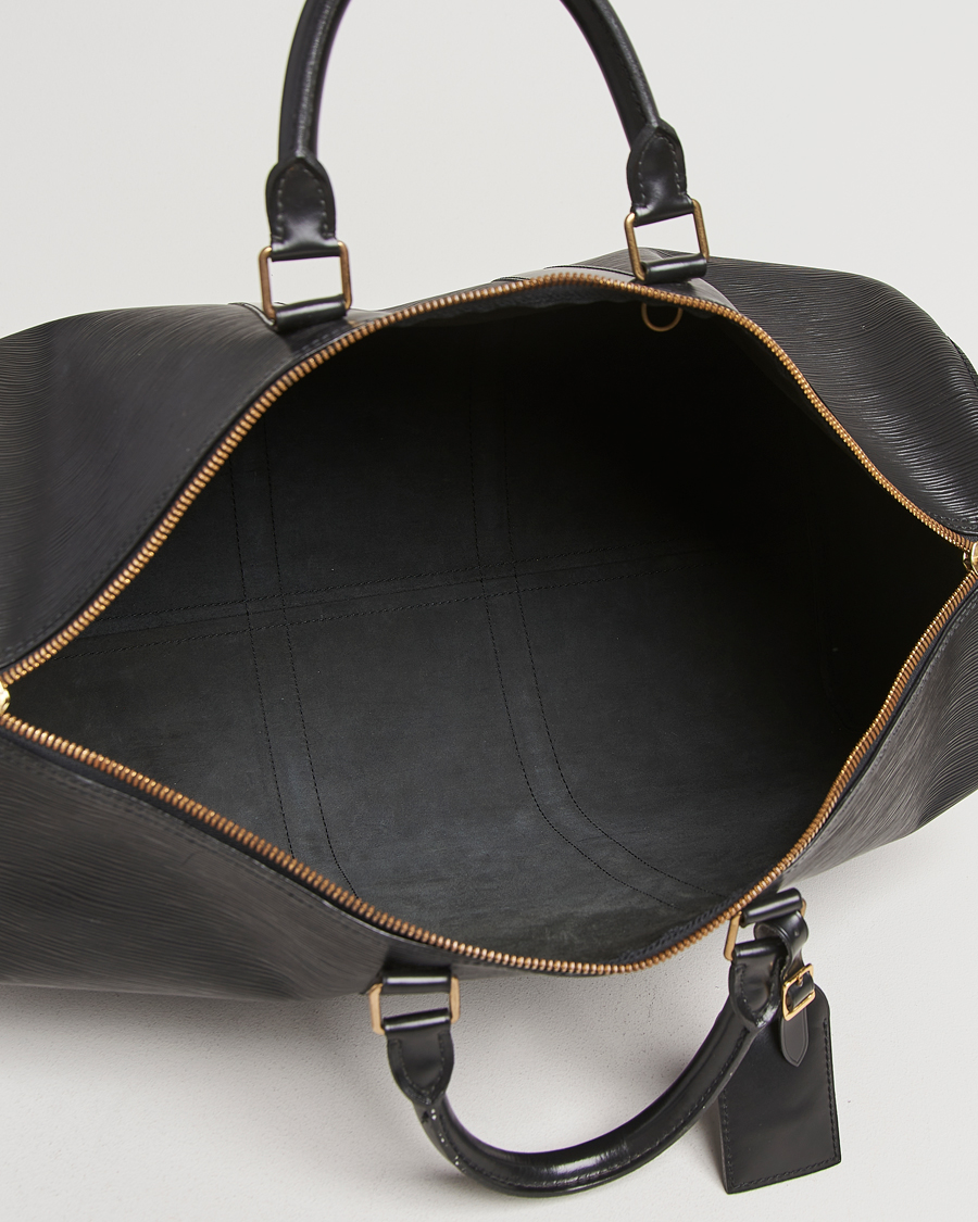 Herren | Louis Vuitton Pre-Owned Keepall 50 Epi Leather Travel Bag Black | Louis Vuitton Pre-Owned | Keepall 50 Epi Leather Travel Bag Black