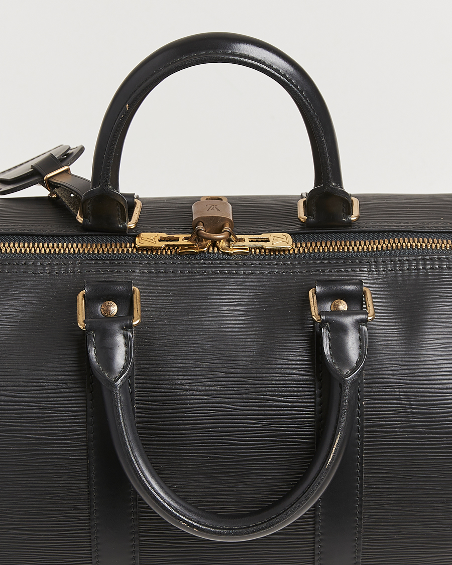 Herren | Louis Vuitton Pre-Owned Keepall 45 Epi Leather Travel Bag Black | Louis Vuitton Pre-Owned | Keepall 45 Epi Leather Travel Bag Black