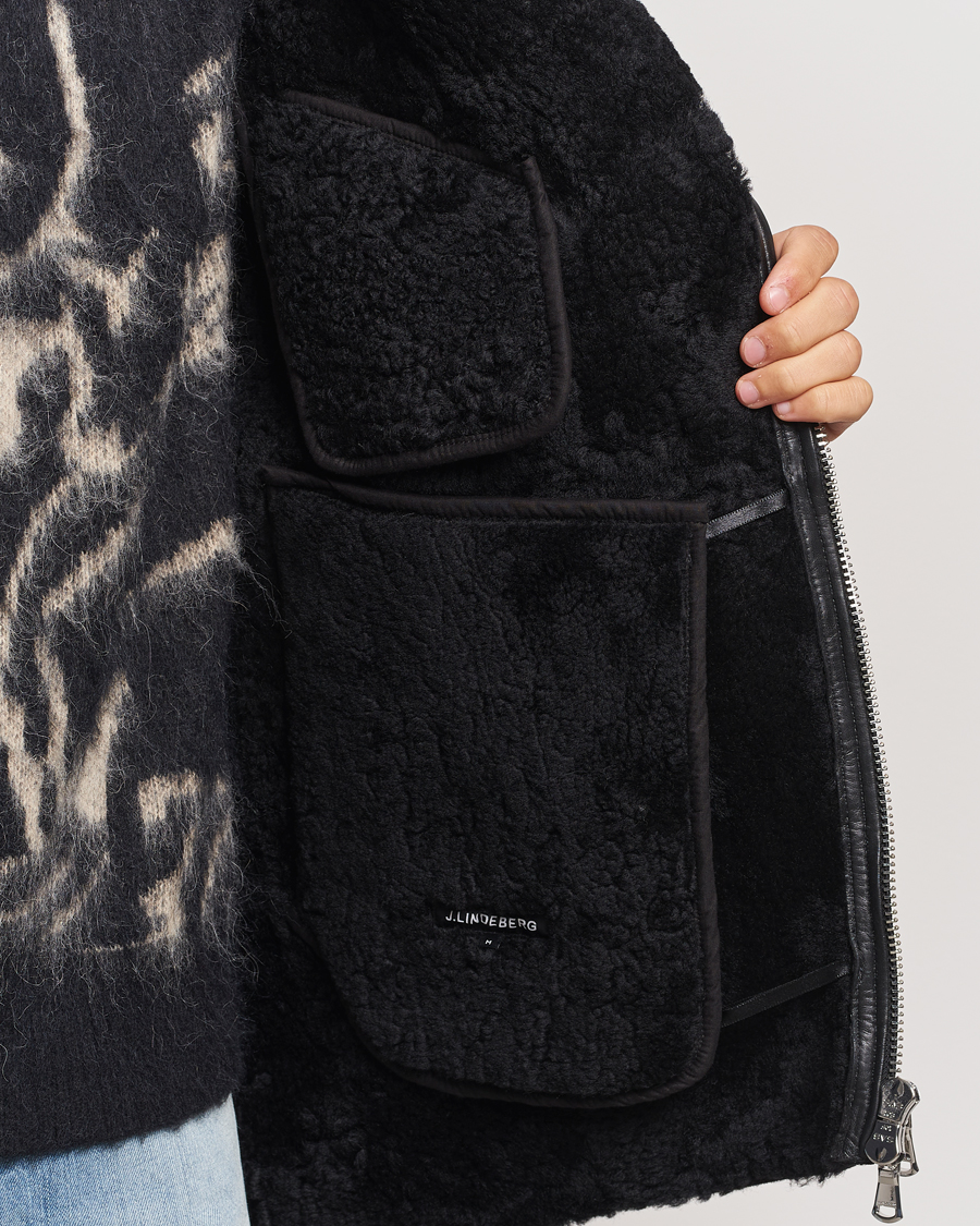 Herren | Jacken | J.Lindeberg | Sutton Shearling Jacket Black