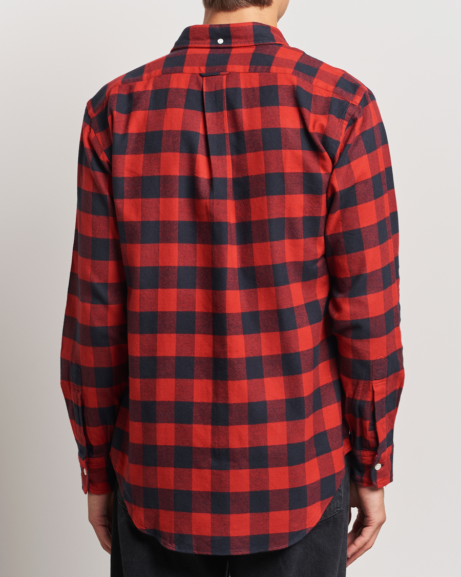Herren | Hemden | Kamakura Shirts | Vintage Ivy Buffalo Check Flannel Shirt Red