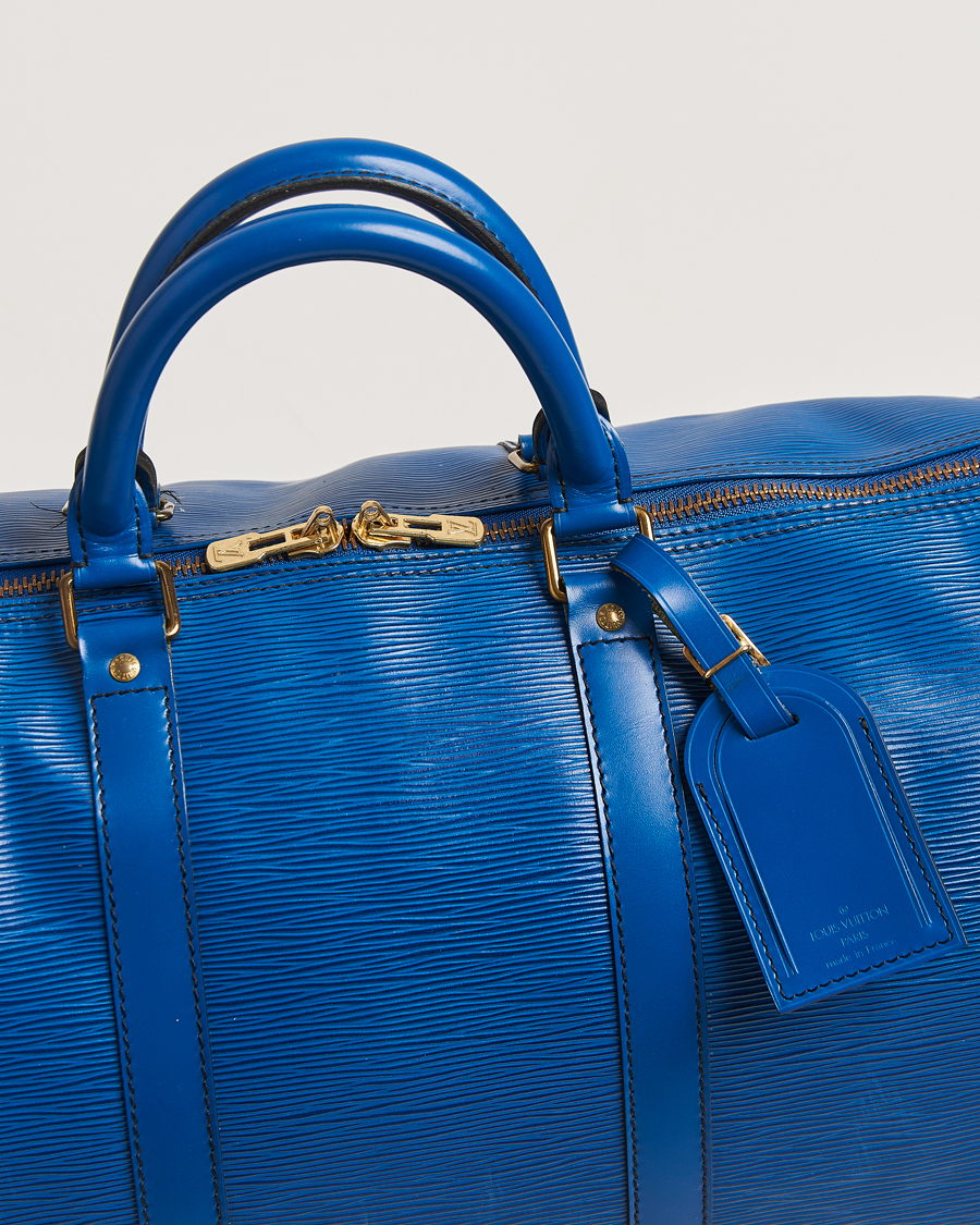 Herren | Louis Vuitton Pre-Owned Keepall 50 Epi Leather Travel Bag Blue  | Louis Vuitton Pre-Owned | Keepall 50 Epi Leather Travel Bag Blue 