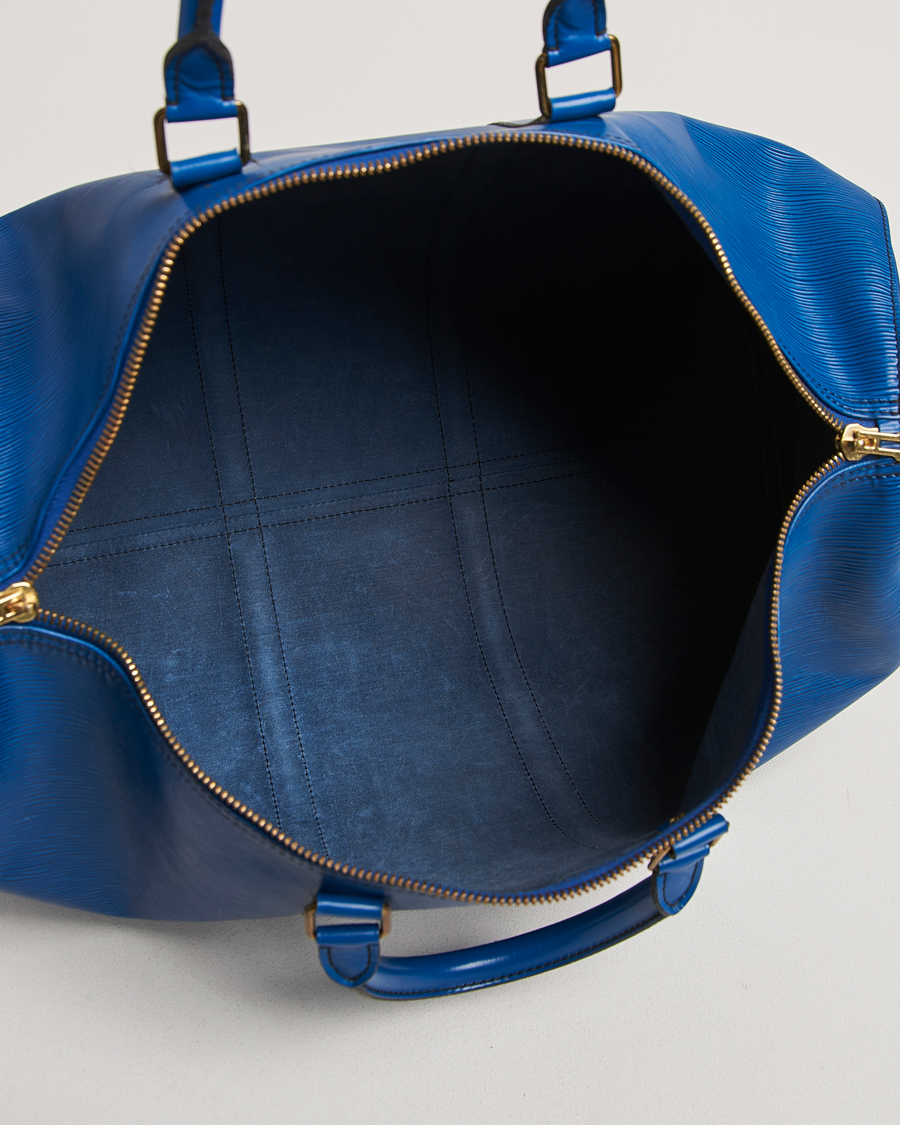 Herren | Louis Vuitton Pre-Owned Keepall 50 Epi Leather Travel Bag Blue  | Louis Vuitton Pre-Owned | Keepall 50 Epi Leather Travel Bag Blue 