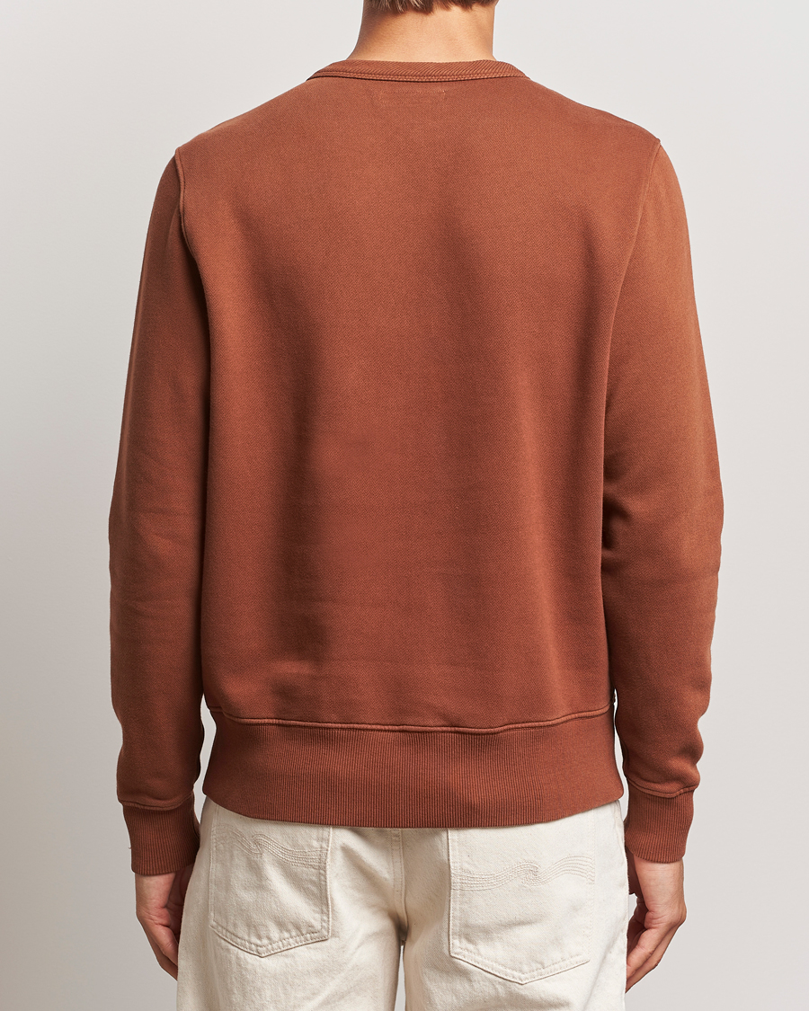 Herren | Pullover | Merz b. Schwanen | Vintage Fleece Crew Neck Sweatshirt Chestnut