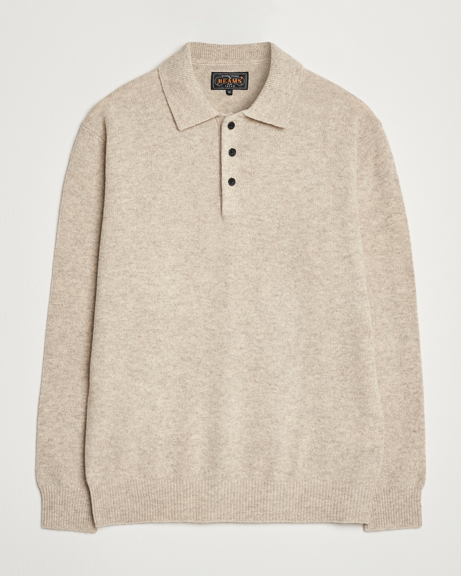 Herren | Pullover | BEAMS PLUS | Knitted Wool Polo Beige