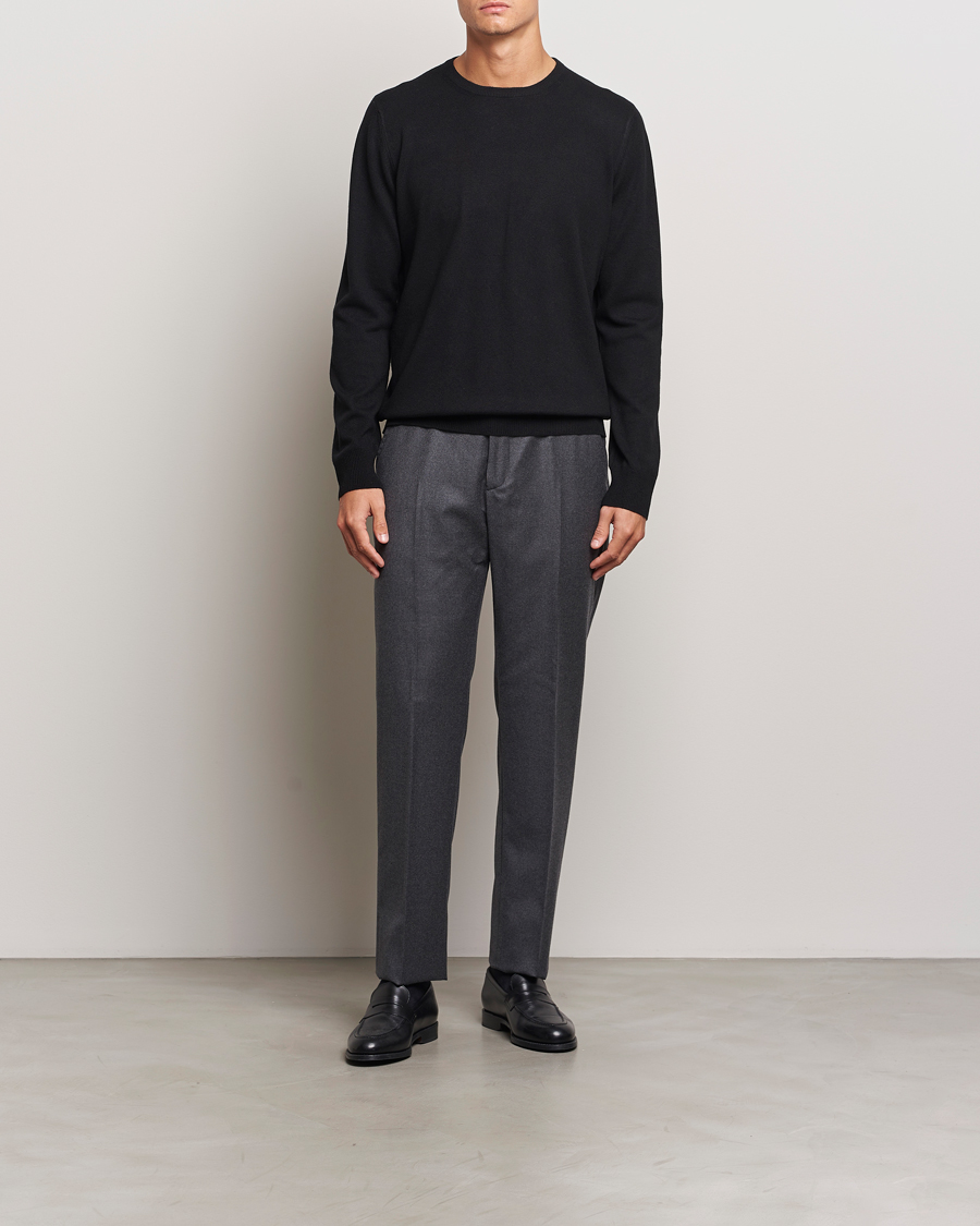 Herren | Pullover | Gran Sasso | Wool/Cashmere Crew Neck Black