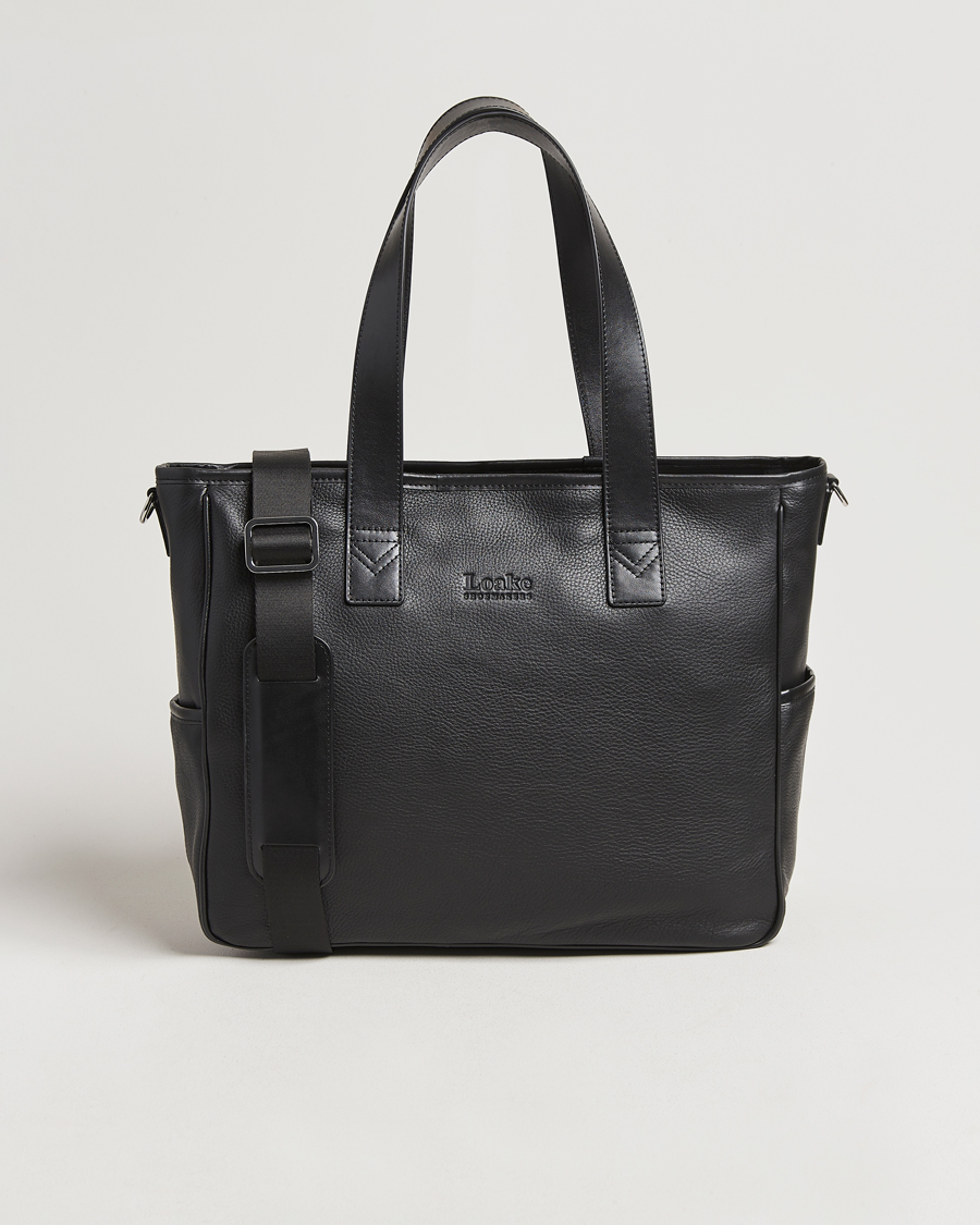 Herren | Taschen | Loake 1880 | Grained Leather Tote Black