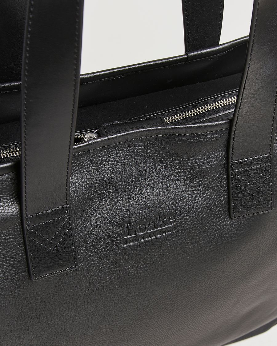 Herren | Taschen | Loake 1880 | Grained Leather Tote Black