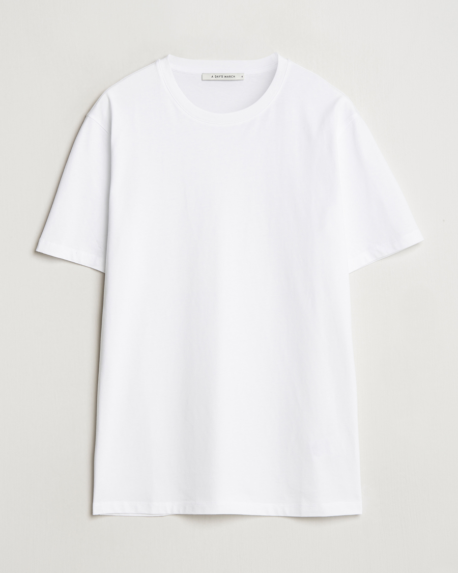 Herren | T-Shirts | A Day's March | Midweight T-Shirt White