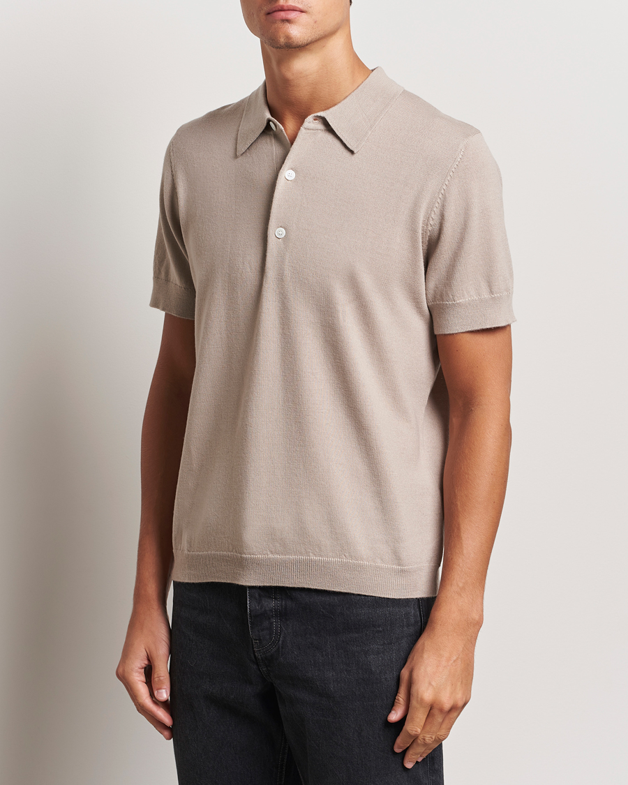 Herren | Poloshirts | A Day's March | Rosehall Short Sleeve Merino Polo Dove