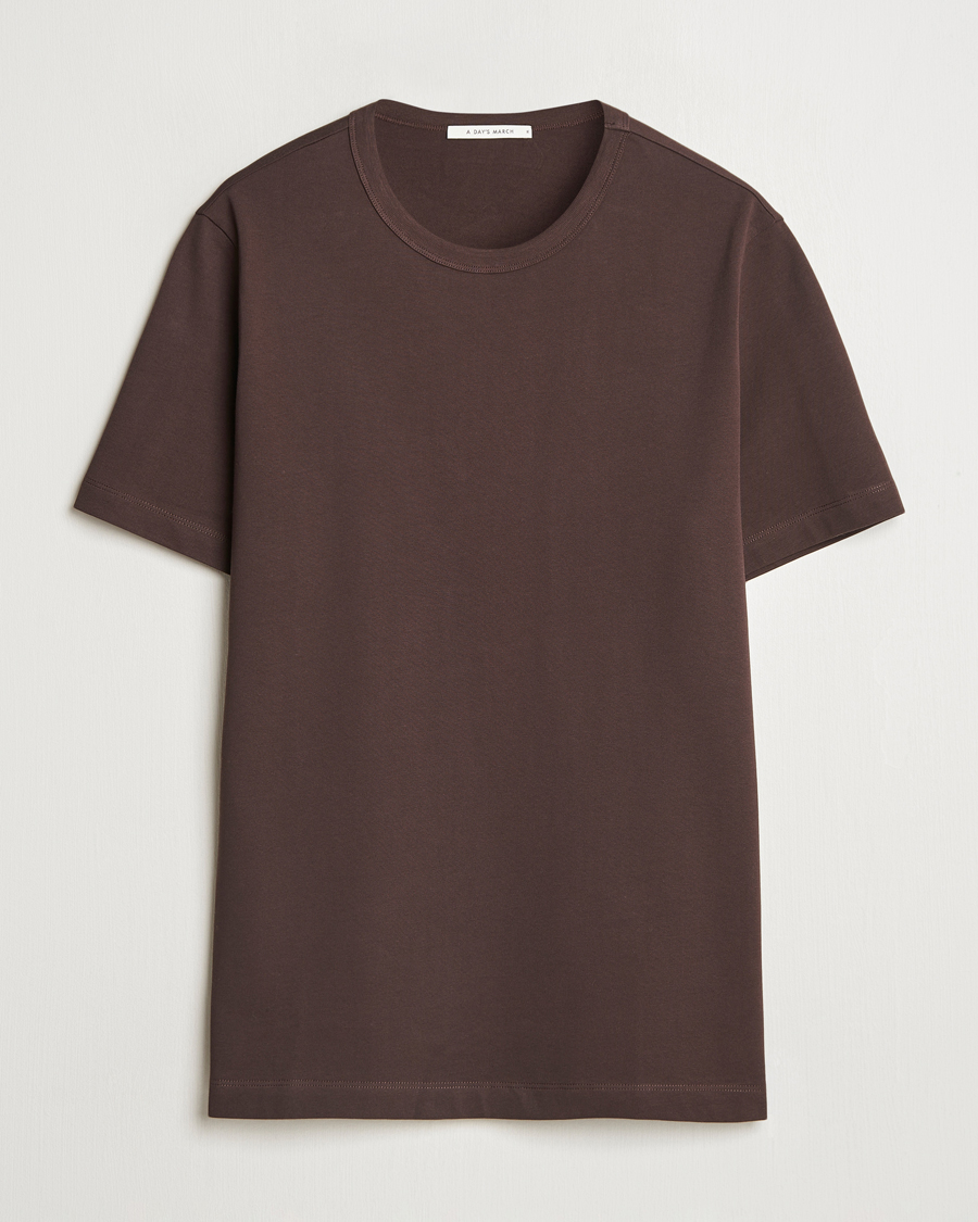 Herren | T-Shirts | A Day's March | Heavyweight T-Shirt Dark Chocolate