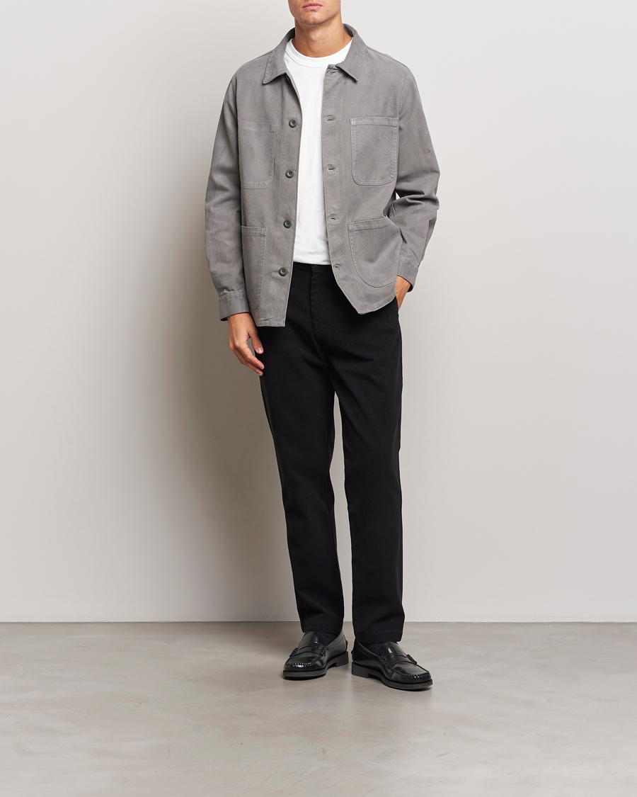 Herren | Hemden | A Day's March | Algot Cotton Lyocell Overshirt Grey