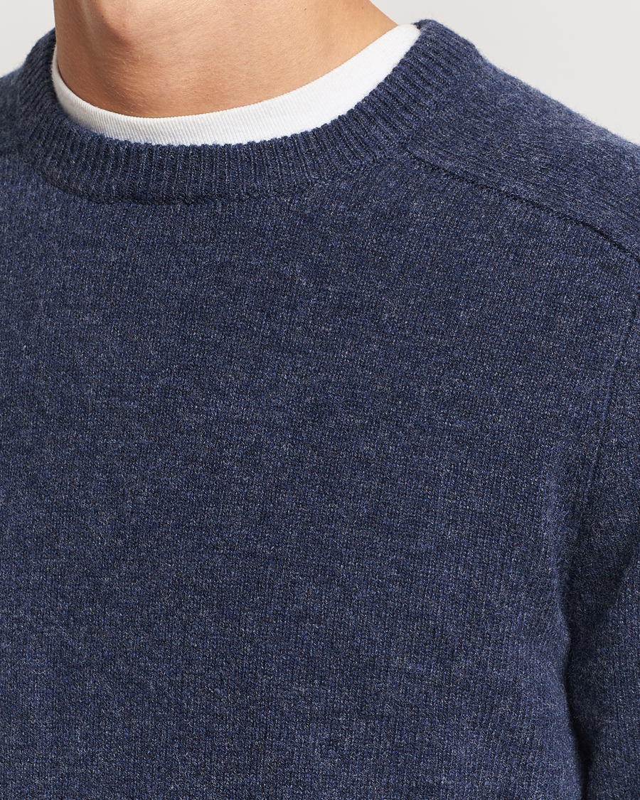 Herren | Pullover | A Day's March | Brodick Lambswool Sweater Navy
