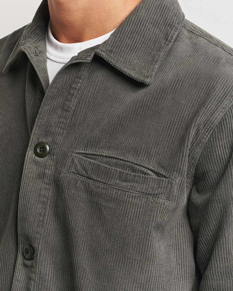 Herren | Hemden | A Day's March | Telford Corduroy Overshirt Olive