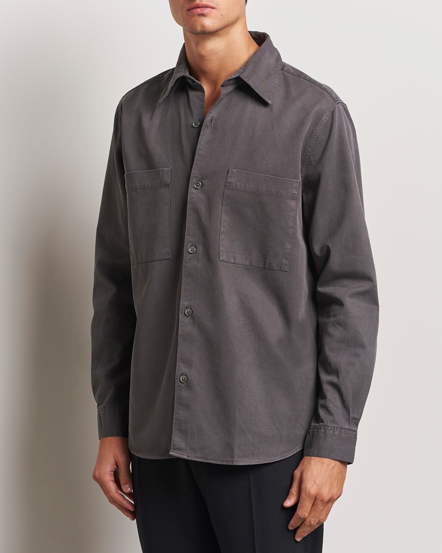 Herren | Hemden | A Day's March | Farleigh Lyocell Shirt Dark Grey
