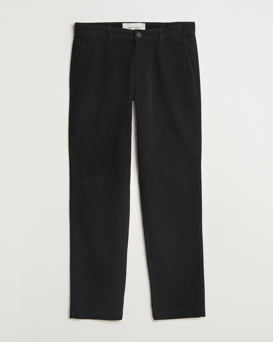 Herren | Hosen | A Day's March | Miller Cotton/Lyocell Trousers Black