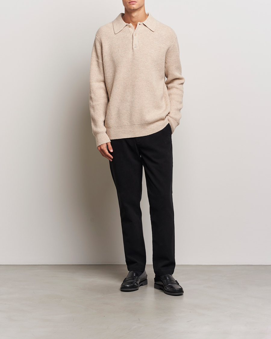 Herren | Hosen | A Day's March | Miller Cotton/Lyocell Trousers Black