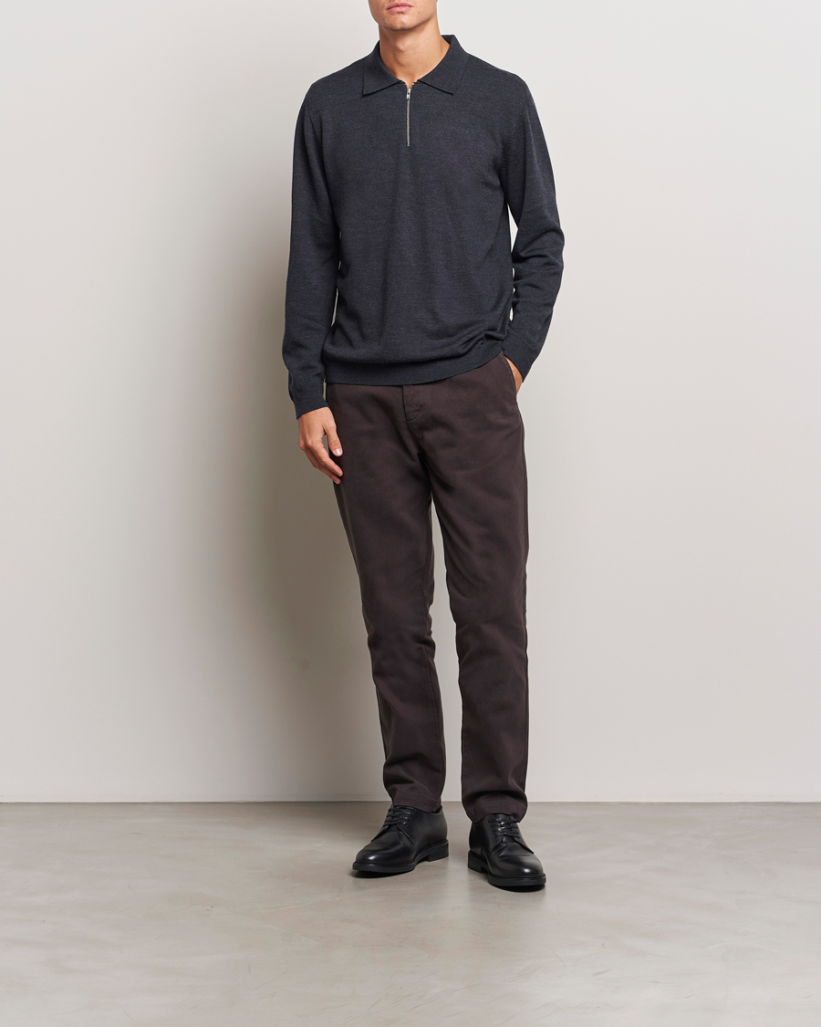 Herren | Hosen | A Day's March | Miller Cotton Lyocell Trousers Chocolate