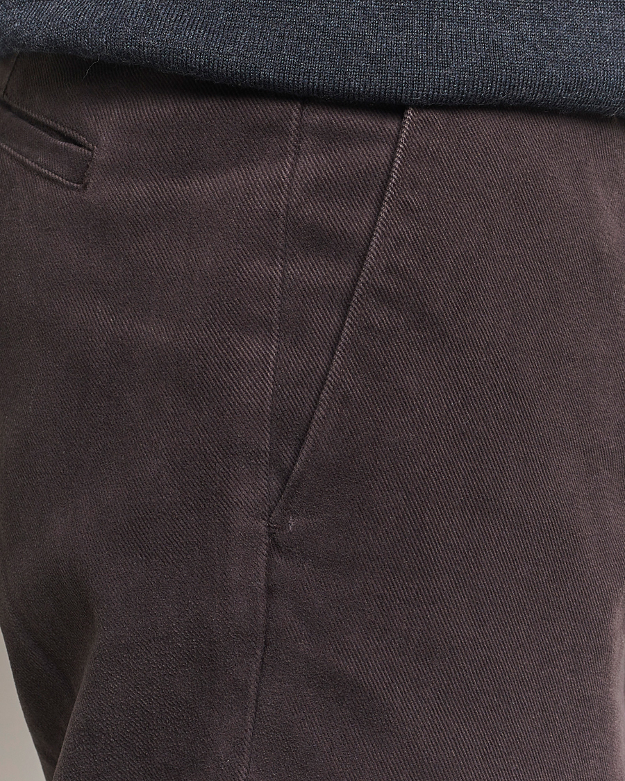 Herren | Hosen | A Day's March | Miller Cotton Lyocell Trousers Chocolate