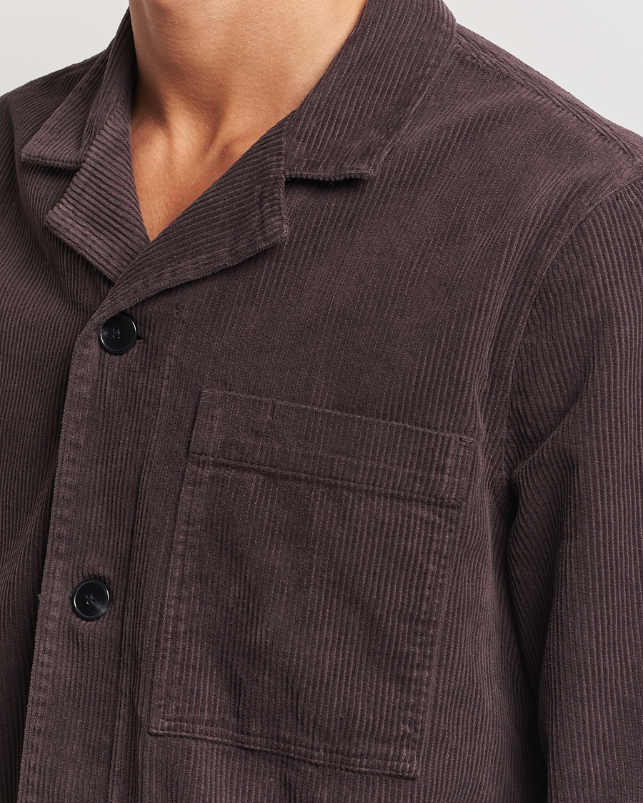 Herren | Hemden | A Day's March | Banagher Corduroy Overshirt Chocolate