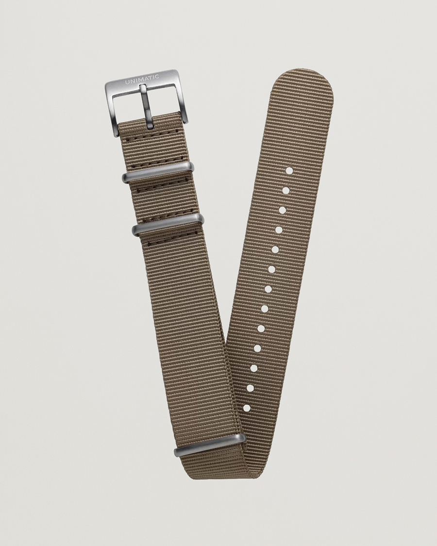 Herren | Uhrenarmband | UNIMATIC | Nylon Nato Steel 22m Strap Sand