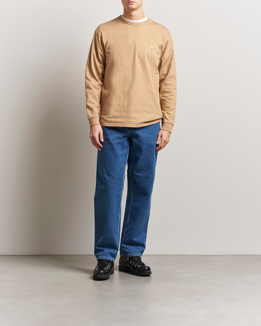 Herren | T-Shirts | Carhartt WIP | Chase Combed Cotton Long Sleeve T-Shirt Dusty H Brown