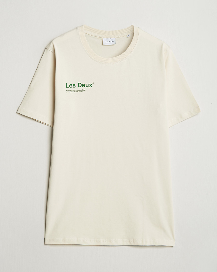 Herren | T-Shirts | LES DEUX | Brody Printed T-shirt 2.0 Ivory