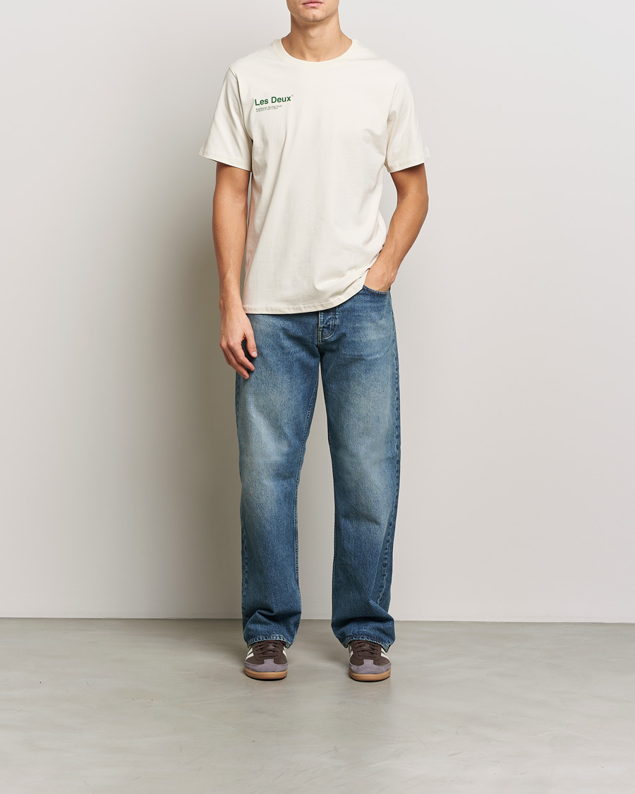 Herren | T-Shirts | LES DEUX | Brody Printed T-shirt 2.0 Ivory