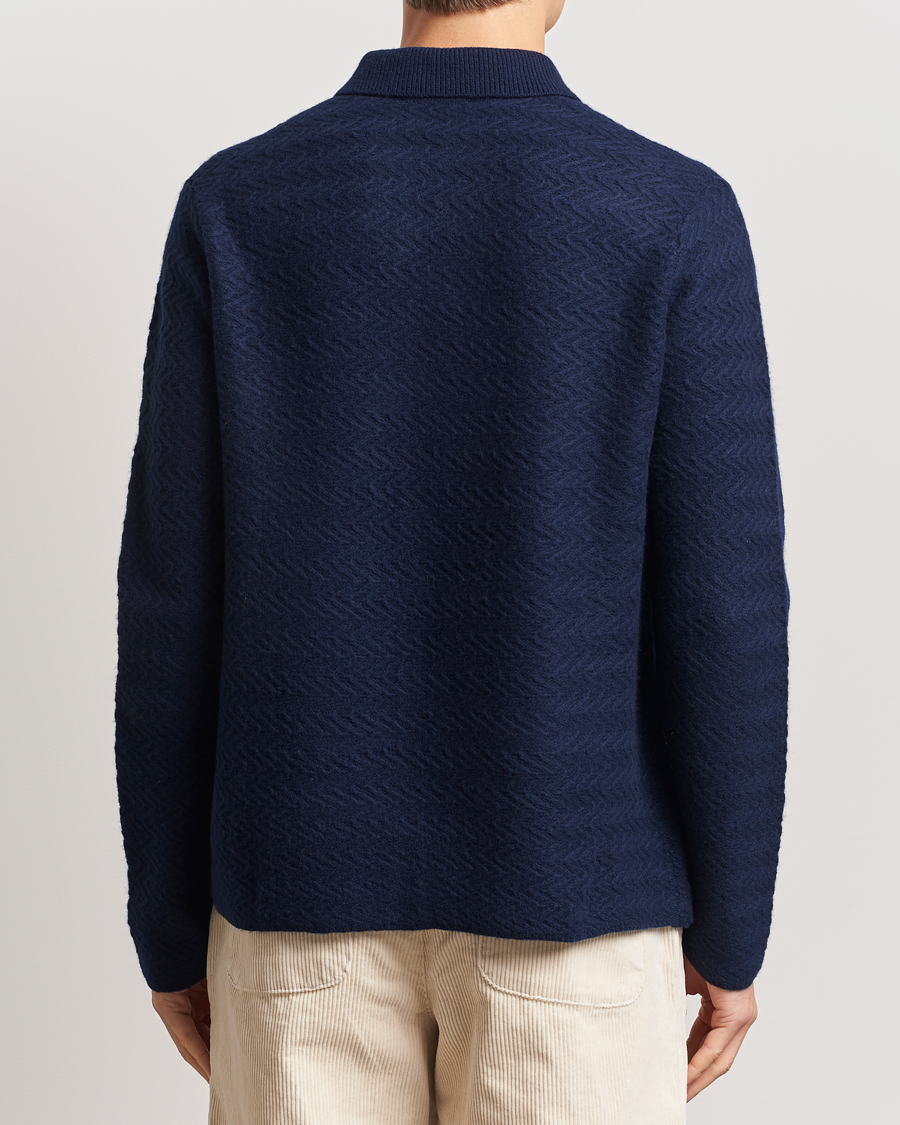 Herren | Pullover | LES DEUX | Finnegan Knit Shirt Cardigan Dark Navy