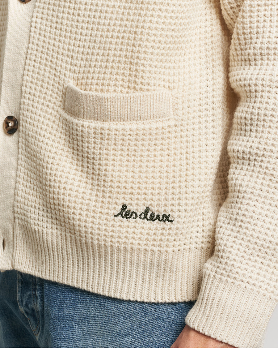 Herren | Pullover | LES DEUX | Grady Waffle Cardigan Ivory