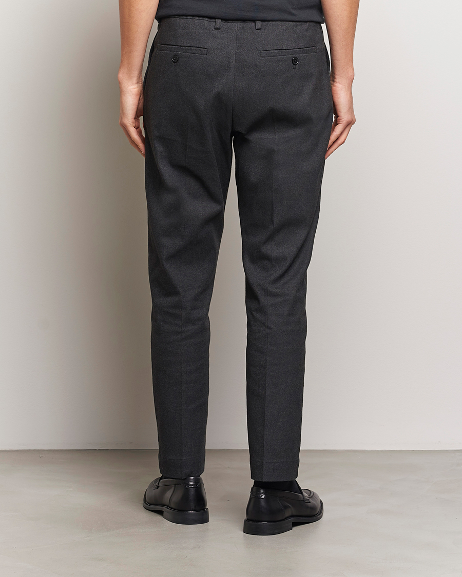 Herren | Hosen | NN07 | Billie Brushed Drawstring Trousers Black Melange