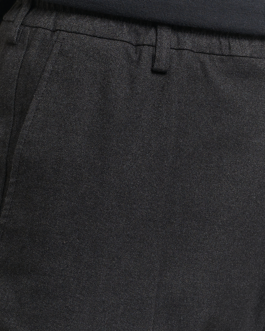Herren | Hosen | NN07 | Billie Brushed Drawstring Trousers Black Melange