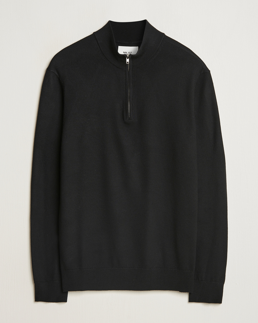 Herren | Pullover | NN07 | Sergio Merino Knitted Half Zip Black
