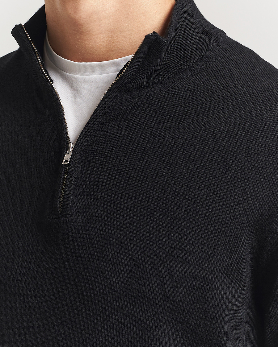 Herren | Pullover | NN07 | Sergio Merino Knitted Half Zip Black