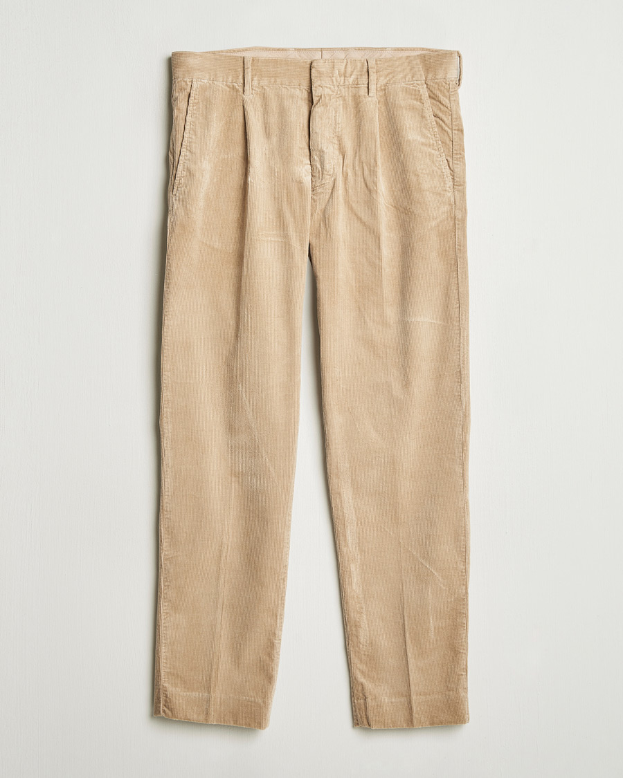 Herren | Hosen | NN07 | Bill Pleated Corduroy Pants White Peppar